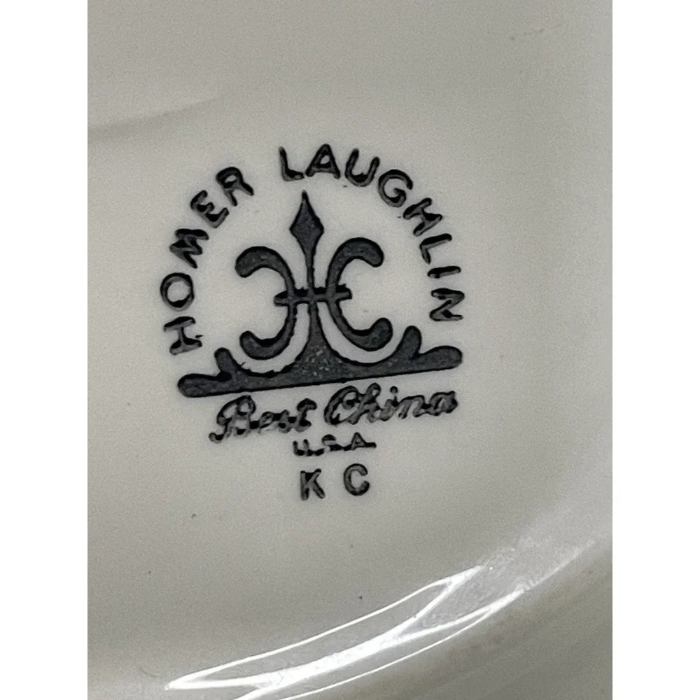 Vintage Homer Laughlin Atomic Diamond Restaurant Turquoise  7 X 5 1/2